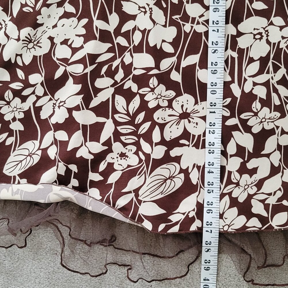Jessica Midi Dress Wine/Off-White Size US 10 - Picture 8 of 9